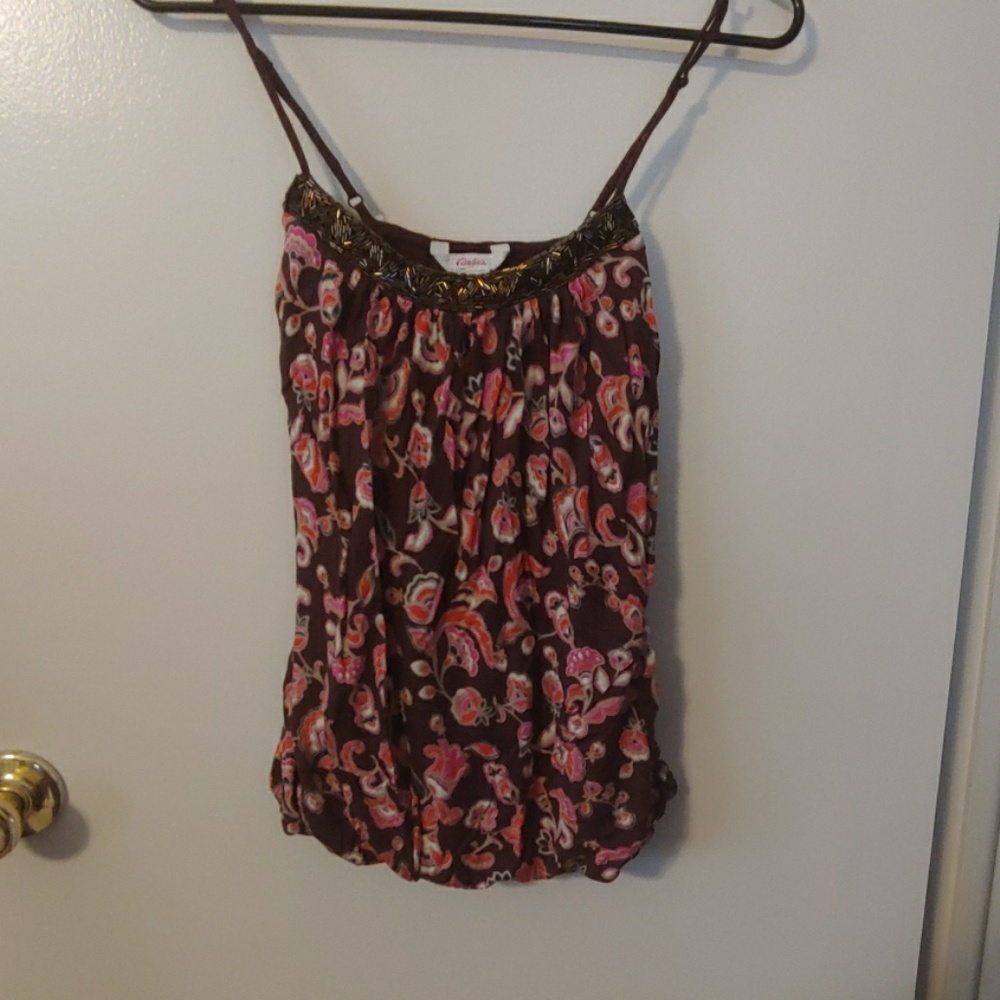 Tank top with floral design
